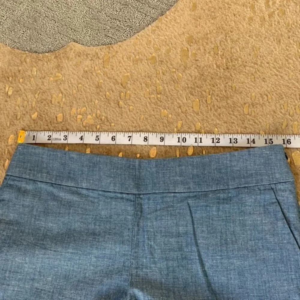 LOFT Scallop Hem Chambray Riviera Short